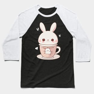 Bunny rabbit in a tea cup kawaii style Baseball T-Shirt